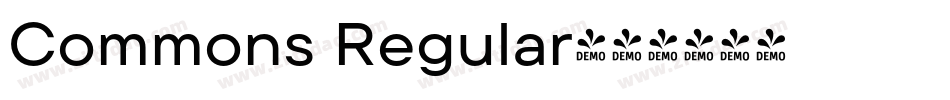 Commons Regular字体转换
